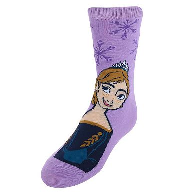 Textiel Trade Girl's Disney Frozen Anna Elsa and Olaf Soft Socks (3-Pack)