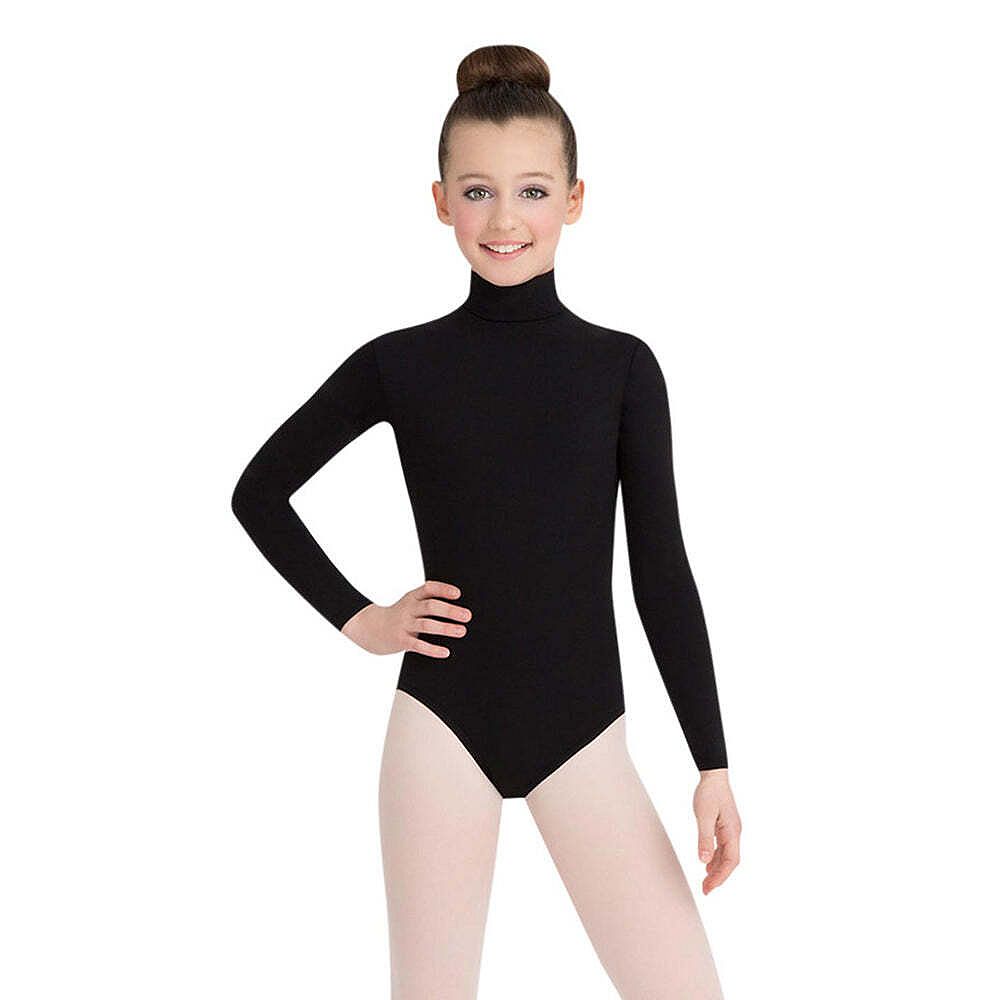 Dancewear - Capezio Turtleneck Long-Sleeve Leotard Large Child 12/14 Close-Out main image 0