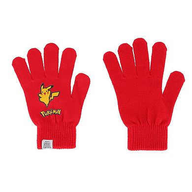 Textiel Trade Kids' One Size Fits Most Pokemon Pickachu Hat and Gloves Winter Set