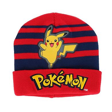 Textiel Trade Kids' One Size Fits Most Pokemon Pickachu Hat and Gloves Winter Set