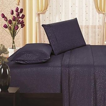 Vine Print 90GSM Brushed Microfiber Soft Wrinkle Free Sheet Set
