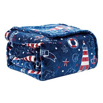 Lighthouse Plush Decorative Machine Washable Throw