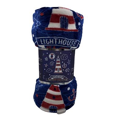 Lighthouse Plush Decorative Machine Washable Throw