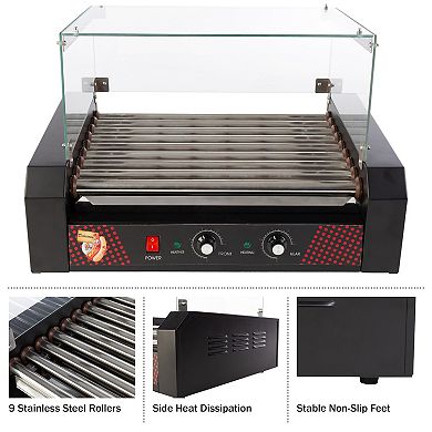 24 Hot Dog Roller Machine with Cover by Great Northern Popcorn