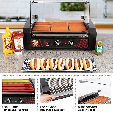 24 Hot Dog Roller Machine with Cover by Great Northern Popcorn