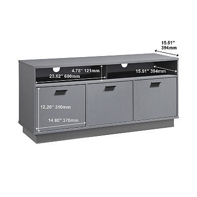 47.24 in. Wood TV Stand with 3 Storage Cabinets Fits TV's up to 55 in.