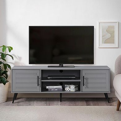 59 in. Wood TV Stand with 2 Storage Cabinets Fits TV's up to 65 in.