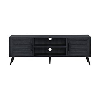 59 in Wood TV Stand with 2 Storage Cabinets Fits TV's up to 65 in