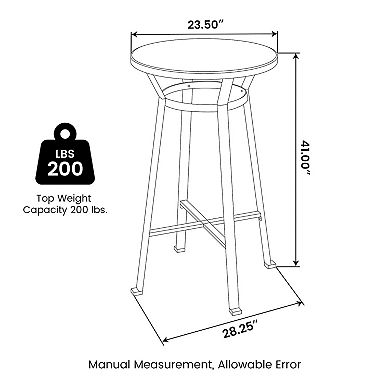 Glitzhome Bar Table Round Top