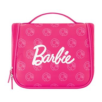 Barbie All-Over Logo Pattern Travel Cosmetic Bag
