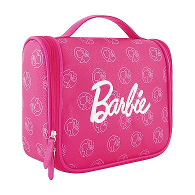 Barbie All-Over Logo Pattern Travel Cosmetic Bag