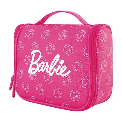Barbie All-Over Logo Pattern Travel Cosmetic Bag