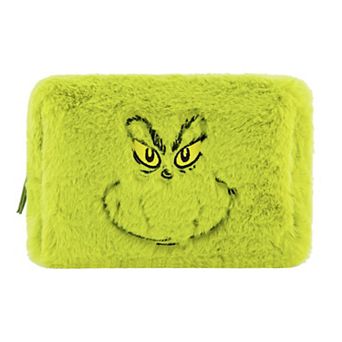 Dr. Suess The Grinch Face Plush Cosmetic Bag