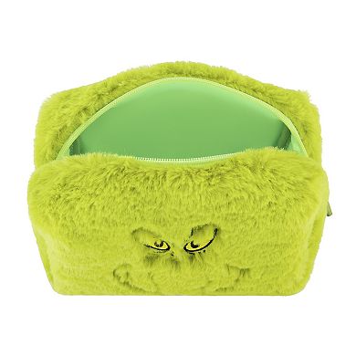 Dr. Suess The Grinch Face Plush Cosmetic Bag