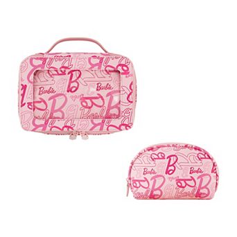 Mattel Barbie® 2 pc Pink Travel Cosmetic Case Set