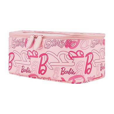 Mattel Barbie 2-piece Pink Travel Cosmetic Case Set