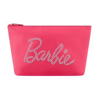 Mattel Barbie Rhinestone Logo Cosmetic Bag