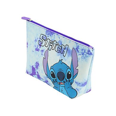 Disney's Stitch Tie Dye Wedge Cosmetic Bag