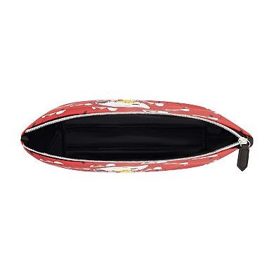 Peanuts Snoopy & Woodstock Red All over Print Trapezoid Cosmetic Case