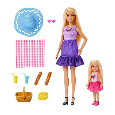 Barbie® Family & Friends 2 Dolls 9-pc. Picnic-Themed Playset