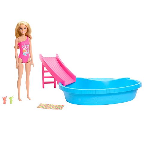 Детские куклы Barbie Doll Pool Playset & Accessories