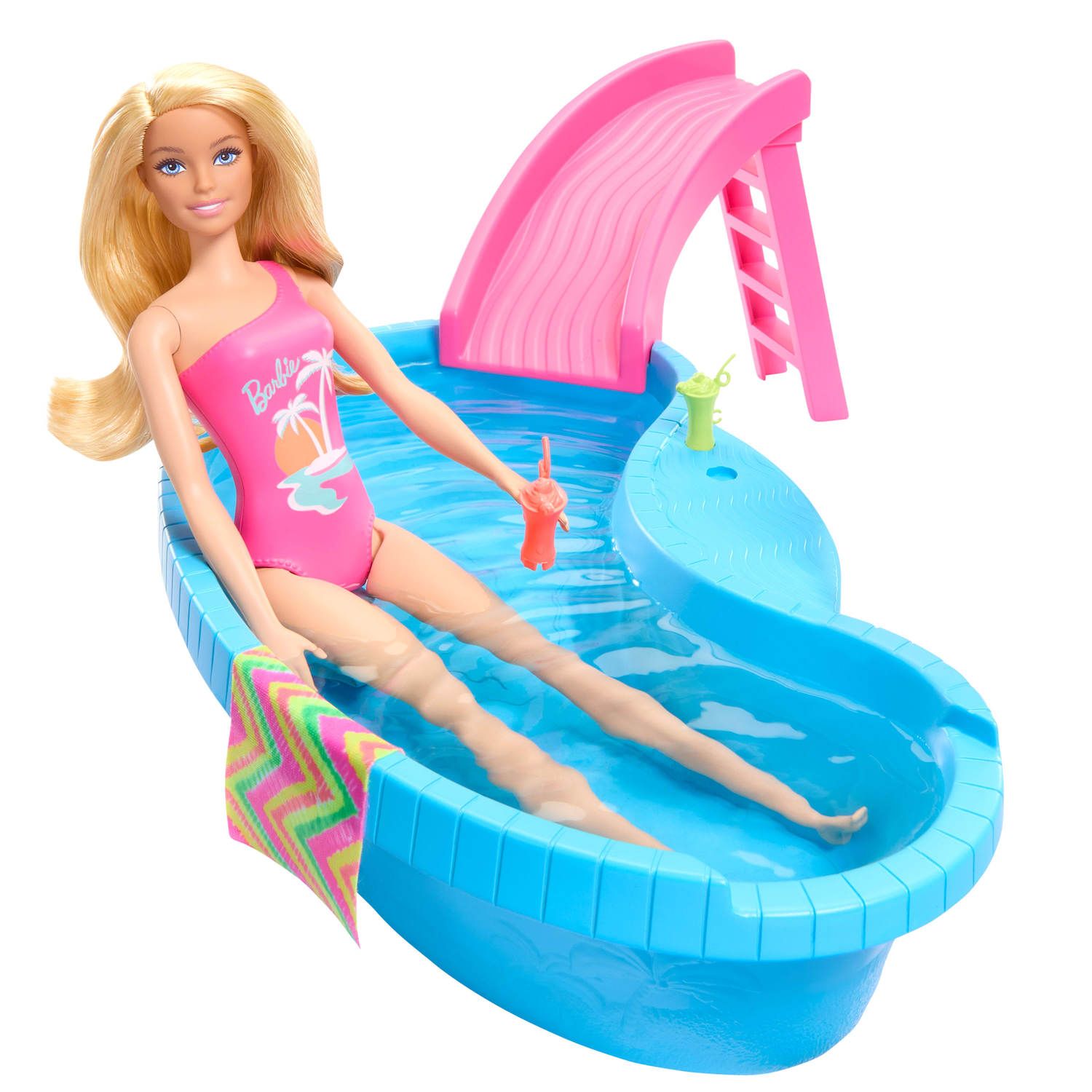 Детские куклы Barbie Doll Pool Playset & Accessories — фото 2