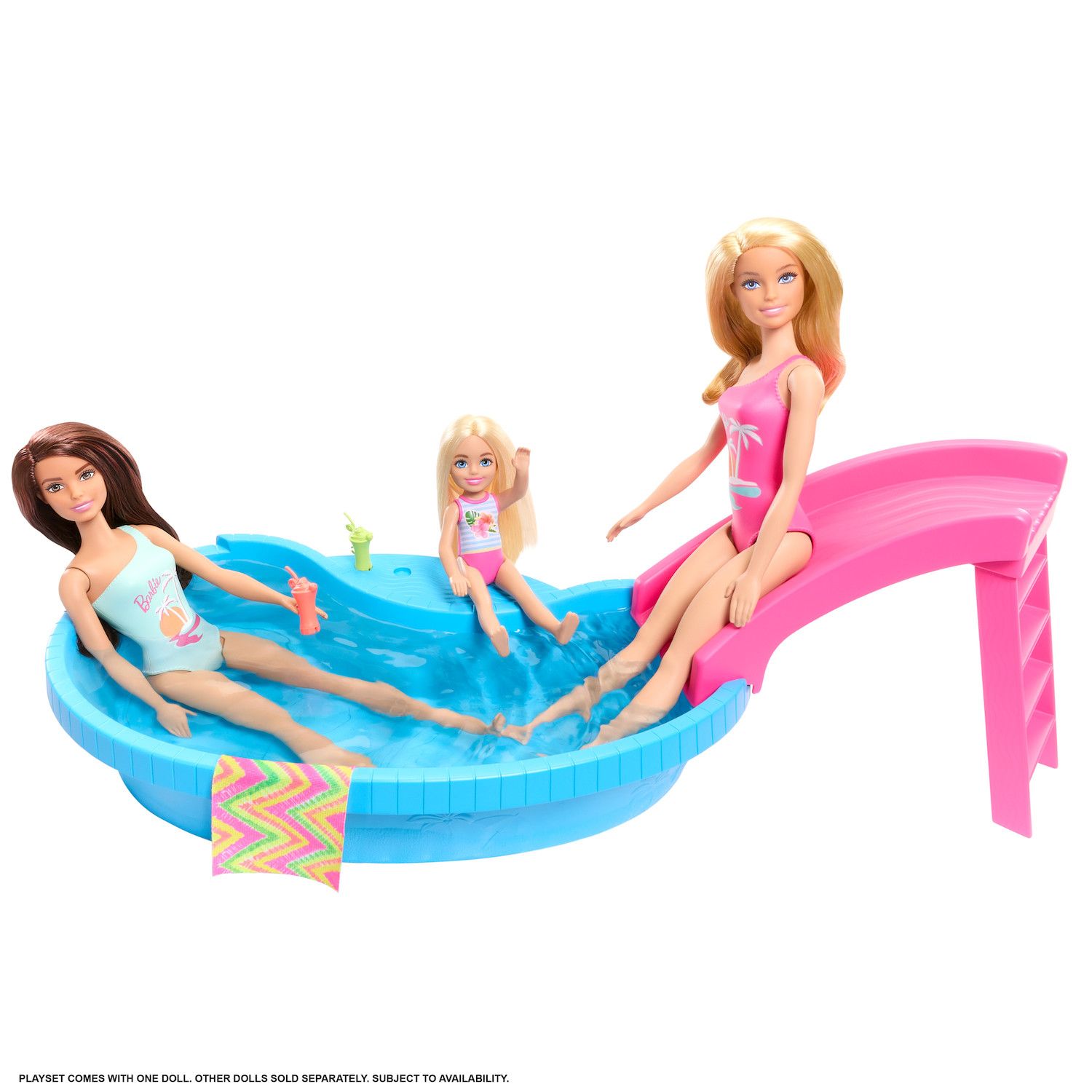 Детские куклы Barbie Doll Pool Playset & Accessories — фото 3