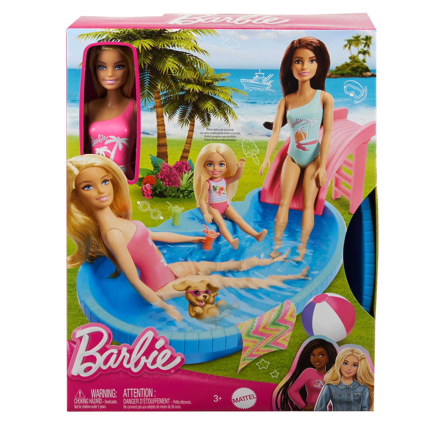Детские куклы Barbie Doll Pool Playset & Accessories — фото 5