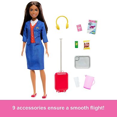Barbie Flight Attendant Fashion Doll with Accessories