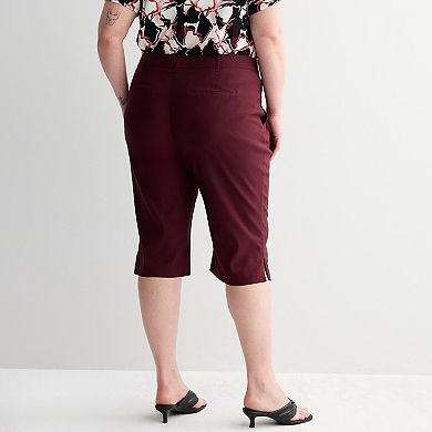 Plus Size Nine West Slide Slit Capri Pants