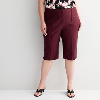Plus Size Nine West Slide Slit Capri Pants