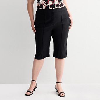 Plus Size Nine West Slide Slit Capri Pants