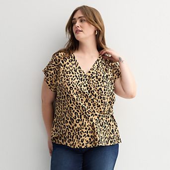 Plus Size Nine West V-Neck Wrap Top