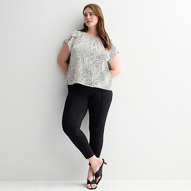 Plus Size Nine West Tulip Sleeve Blouse