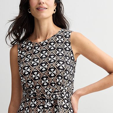 Petite Croft & Barrow® Belted Fit and Flare Dress