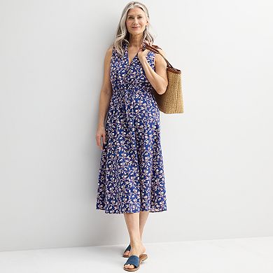 Women's Croft & Barrow® Button Through Shirtdress