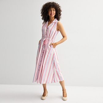 Women's Croft & Barrow® Button Through Shirtdress