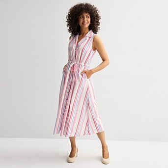 Women's Croft & Barrow® Button Through Shirtdress