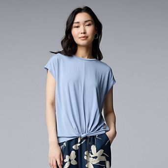 Women's Simply Vera Vera Wang Knotted Front T-Shirt
