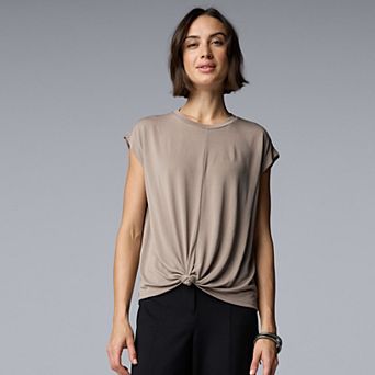 Women's Simply Vera Vera Wang Knotted Front T-Shirt