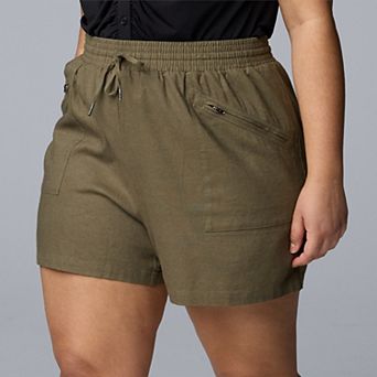 Plus Size Simply Vera Vera Wang Utility Shorts