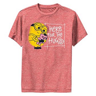 Boys 8-20 Despicable Me Minions Here For The Hugs Performance Graphic Tee