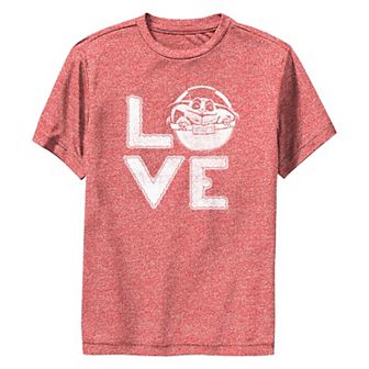 Boys 8-20 Star Wars The Mandalorian Grogu Love Stack Performance Graphic Tee