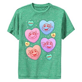 Boys 8-20 Nickelodeon Teenage Mutant Ninja Turtles Valentine's Day Candy Hearts Performance Graphic Tee