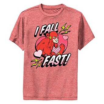 Boys 8-20 DC Comics Flash I Fall Fast Performance Graphic Tee