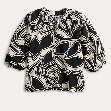 Women's Nine West Elbow Sleeve Popover