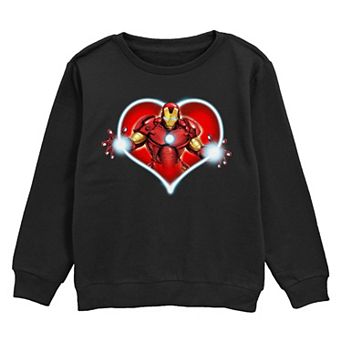 Boys 8-20 Marvel Iron Man Heart Blast Fleece Sweatshirt