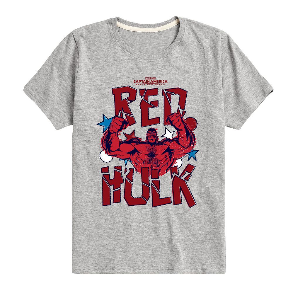 Boys 8-20 Marvel Captain America Brave New World Red Hulk Sketch Graphic Tee Boys 8-20 Marvel Captain America Brave New World Red Hulk Sketch Graphic Tee