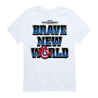 Boys 8-20 Marvel Captain America Brave New World Graphic Tee