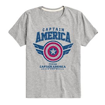 Boys 8-20 Marvel Captain America Brave New World Collegiate Graphic Tee
